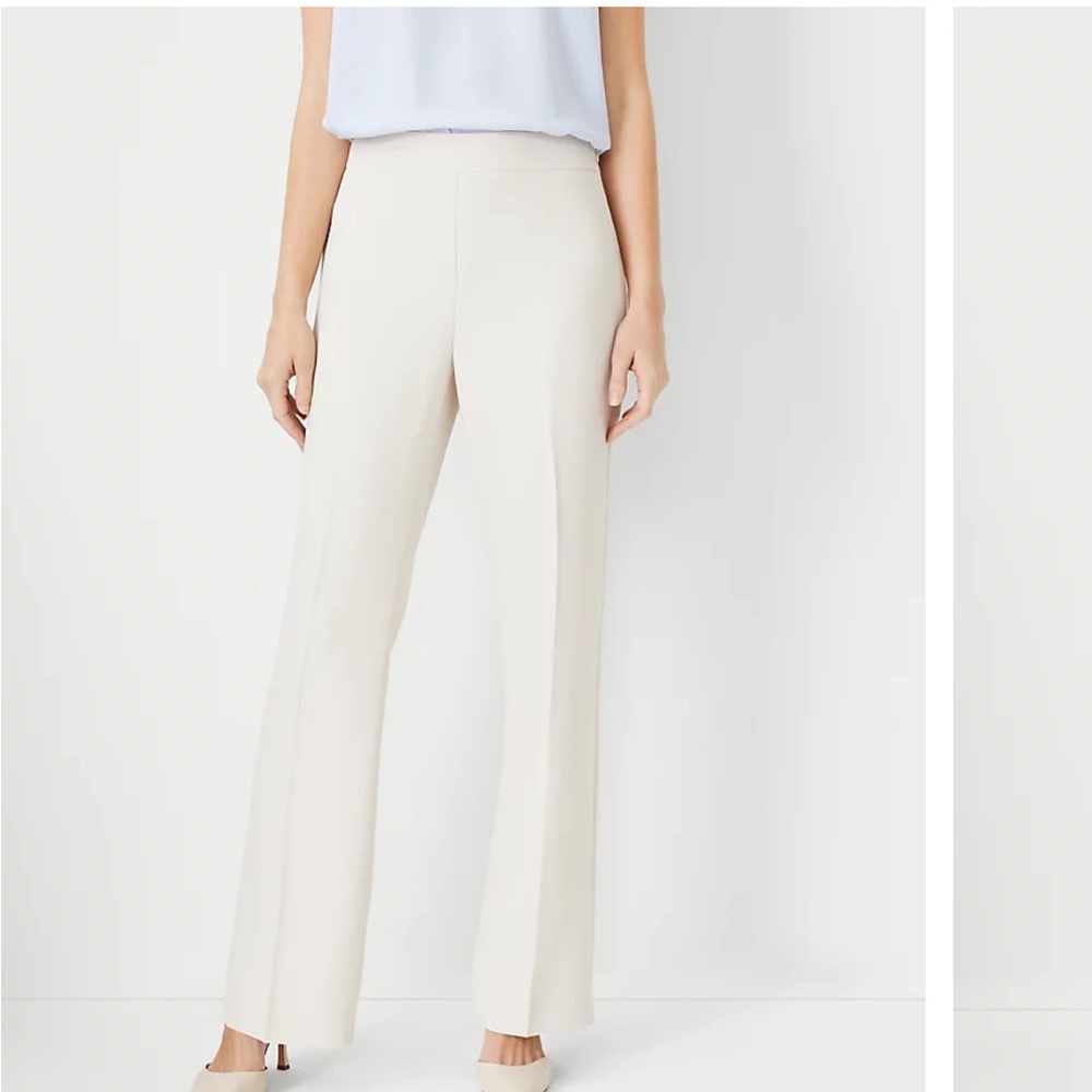 Ann Taylor 0T  Tall Side Zip Trouser Pant in Fluid Crepe